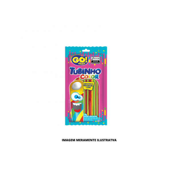 BALA - RICLAN - 70g TUBINHO GO JELLY COLOR FRUTAS